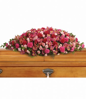 A Life Loved Casket Spray from Scott's House of Flowers in Lawton, OK